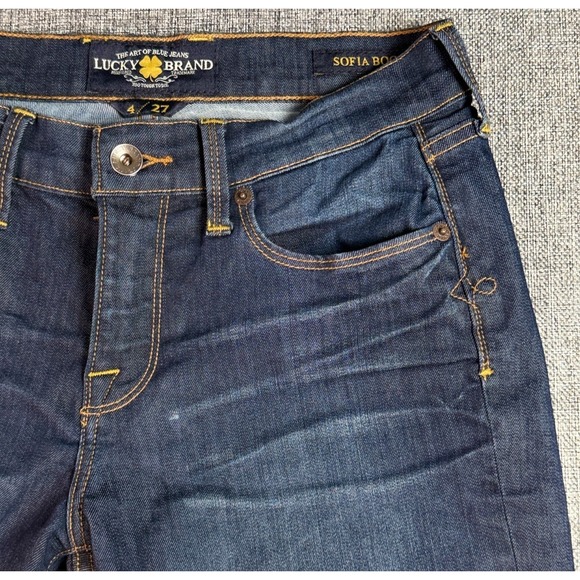 Lucky Brand Sofia Boot Jeans Womens 4/27 Blue Mid Rise Bootcut Stretch - Picture 6 of 16